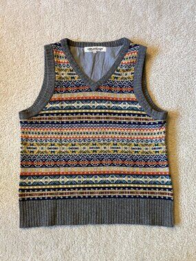 Simplcite Plus grey Fair Isle v-neck sweater vest